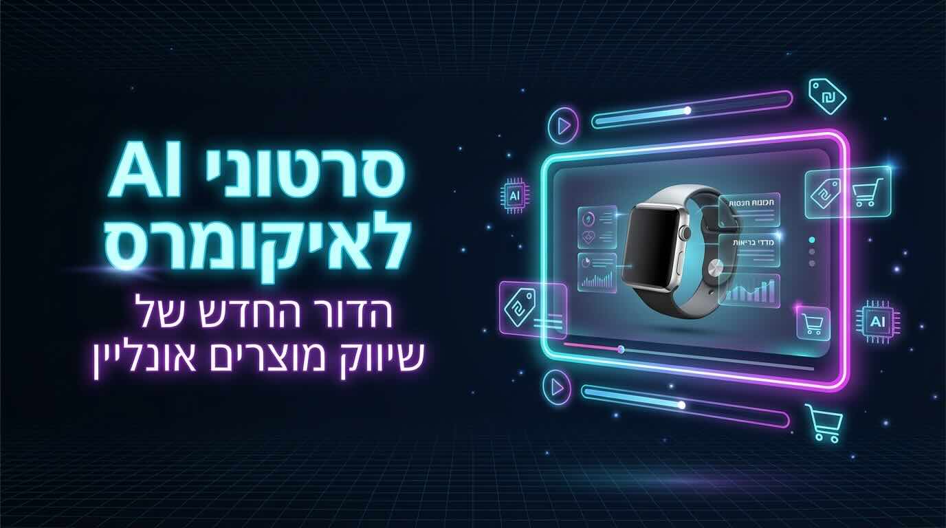 סרטי ai לאיקומרס — סרטון מוצר מבוסס בינה מלאכותית