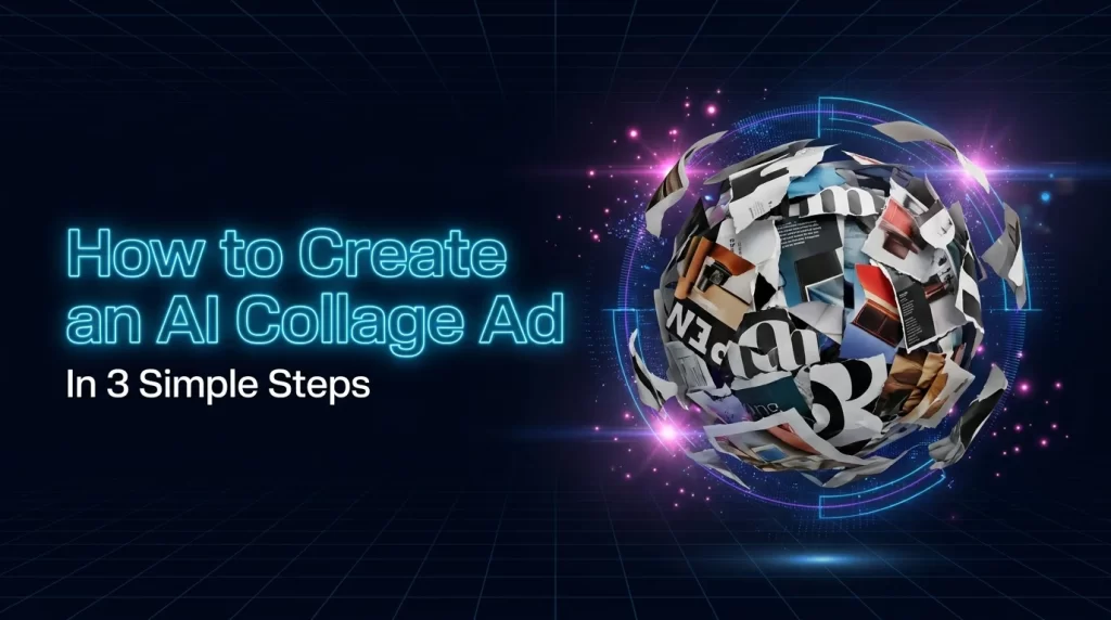 AI advertisement created from a collage image