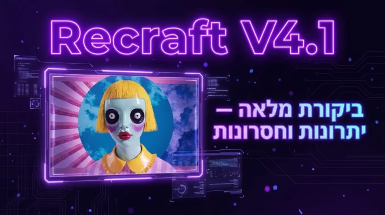 Recraft V4.1 — ביקורת מלאה: יתרונות וחסרונות