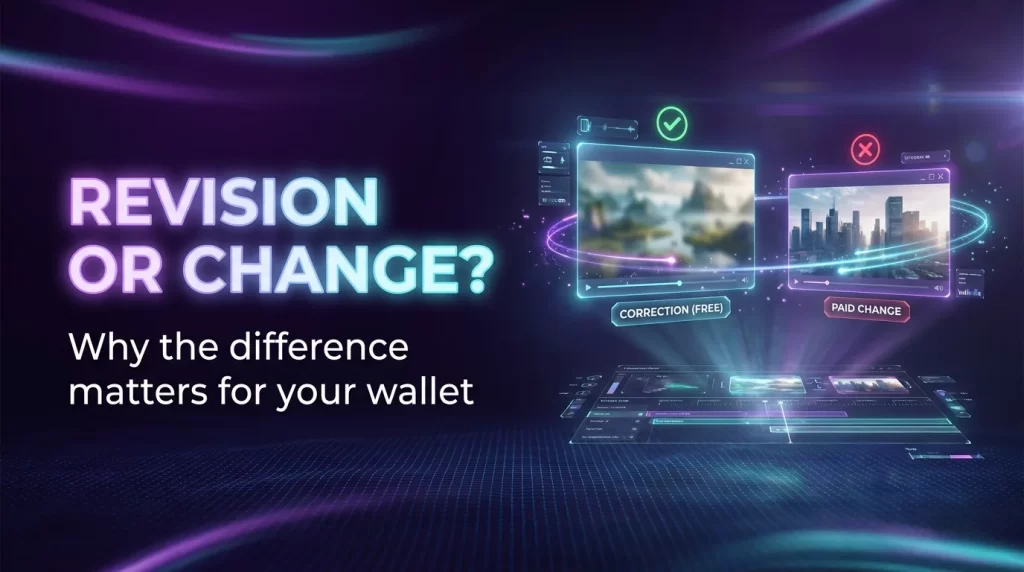 AI Video Revisions vs. Changes — Why It Costs You (or Doesn't) 2 AI video revision versus a paid change request