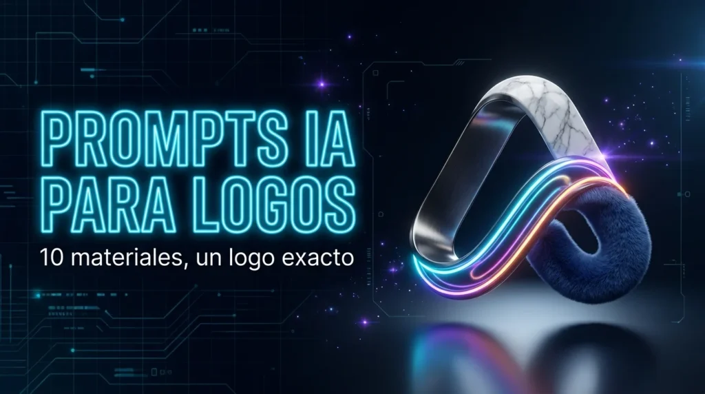 Prompts de IA para Logos: Cambia el Material sin Romper el Diseño 2 prompt IA para logo