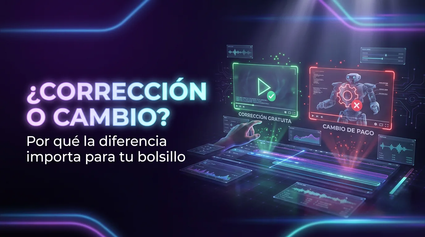 Corrección gratuita frente a un cambio pagado en video con IA