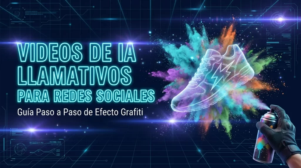 Videos de IA llamativos para redes sociales — guía paso a paso de efecto grafiti