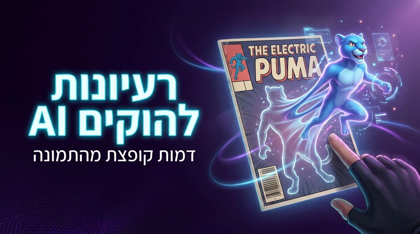 רעיונות להוקים AI — דמות קופצת מהתמונה