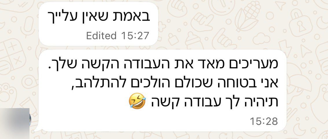 WhatsApp testimonial