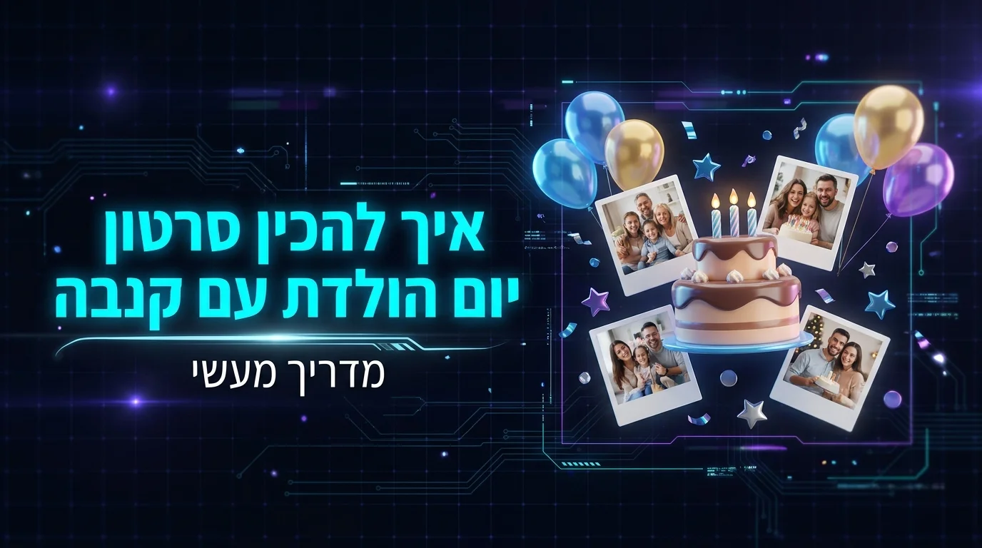 הרכבת סרטון יום הולדת מתמונות משפחתיות בעזרת קנבה