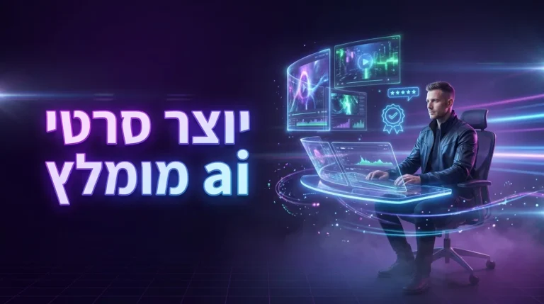 יוצר סרטי ai מומלץ 23 יוצר סרטי ai מומלץ ליד מסכי עריכה הולוגרפיים ותג איכות